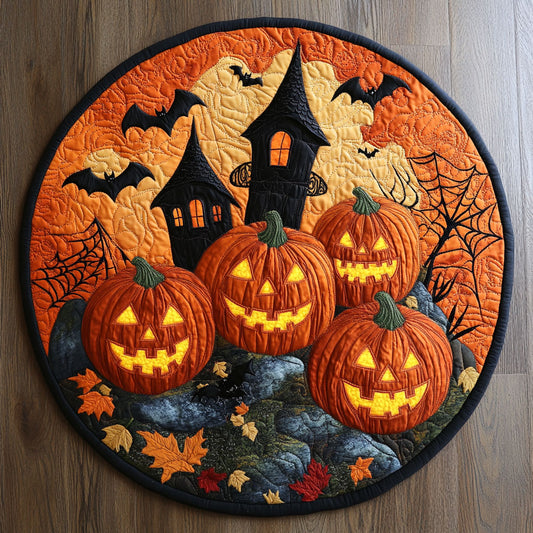 Pumpkin Moon Ritual WN0608040CL Quilted Round Mat