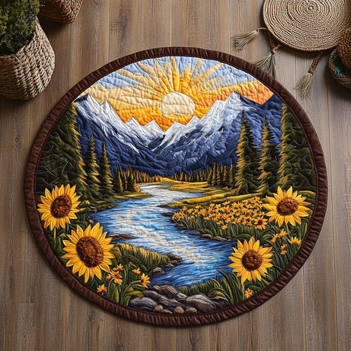 Sunflower Valley WY2204033CL Quilted Round Mat