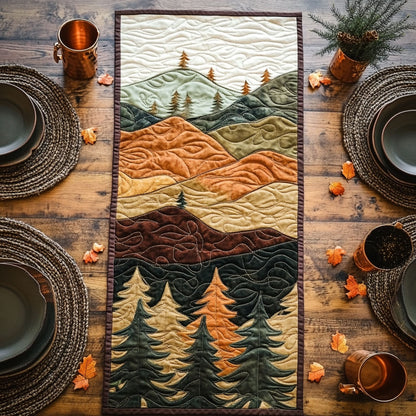 Mountain Retreat CP2205016CL Quilted Table Runner