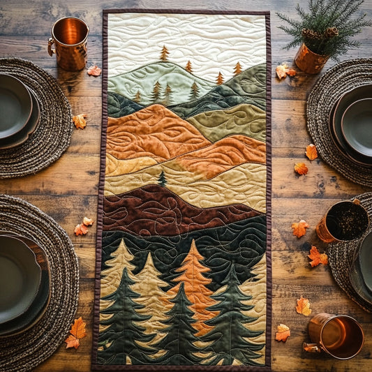 Mountain Retreat CP2205016CL Quilted Table Runner
