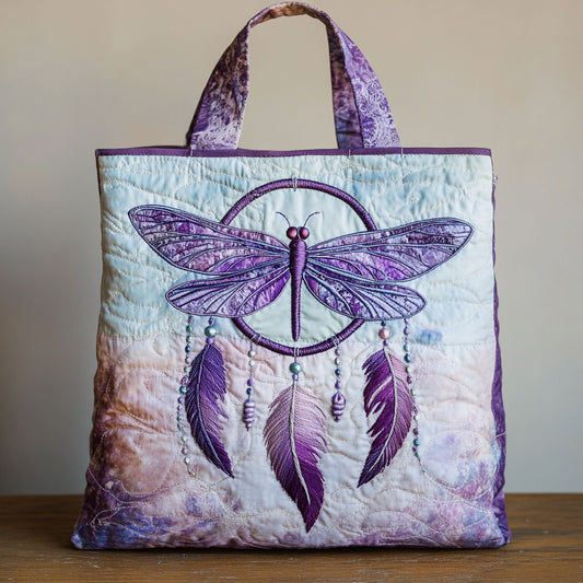 Dreamcatcher Dragonfly CW0210007CL Quilted Tote Bag