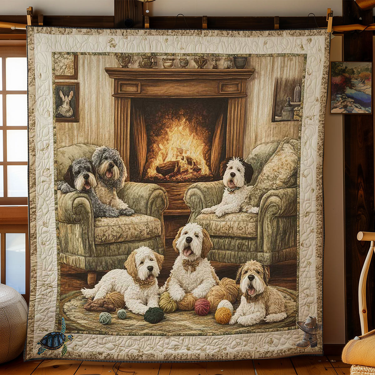 Cozy Schnauzer Tales WN2811050CL Quilt