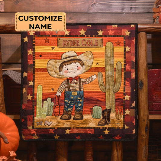 Sunset Rodeo WY3107020CL Personalized Baby Quilt
