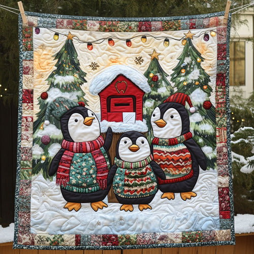 Letters To Santa's Penguins LT1711002CL Quilt