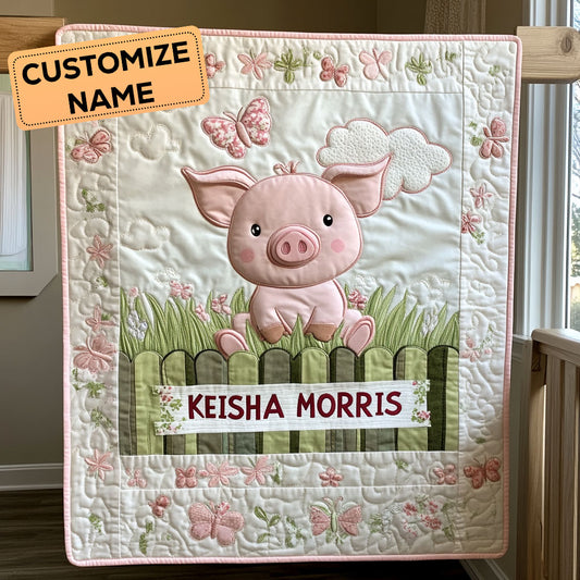 Piglet Garden CP2507027CL Personalized Baby Quilt