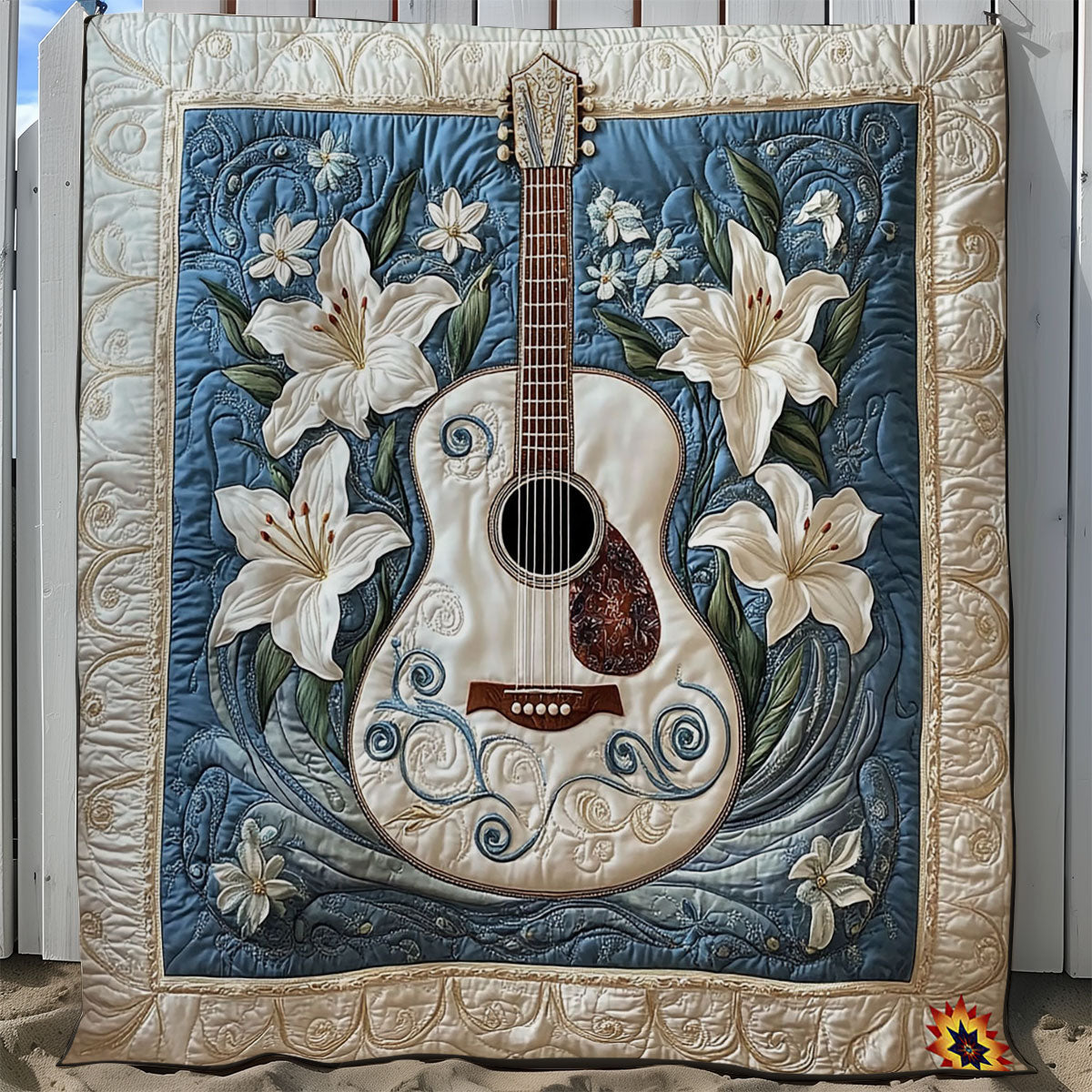 White Flower Guitar WY2412078CL Quilt