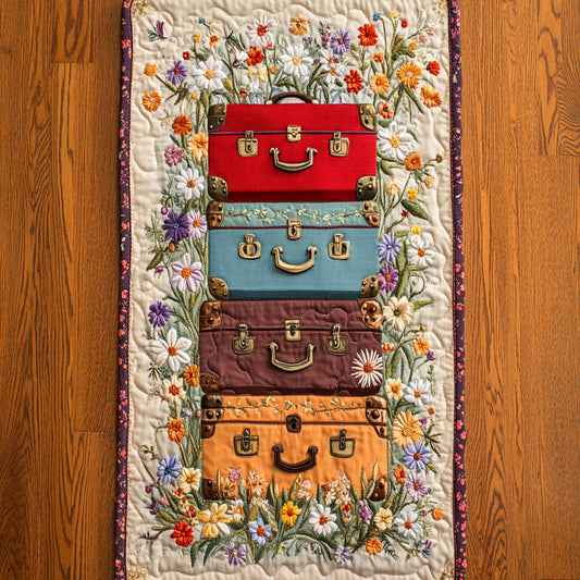 Garden Suitcase WN0408028CL Quilted Table Runner