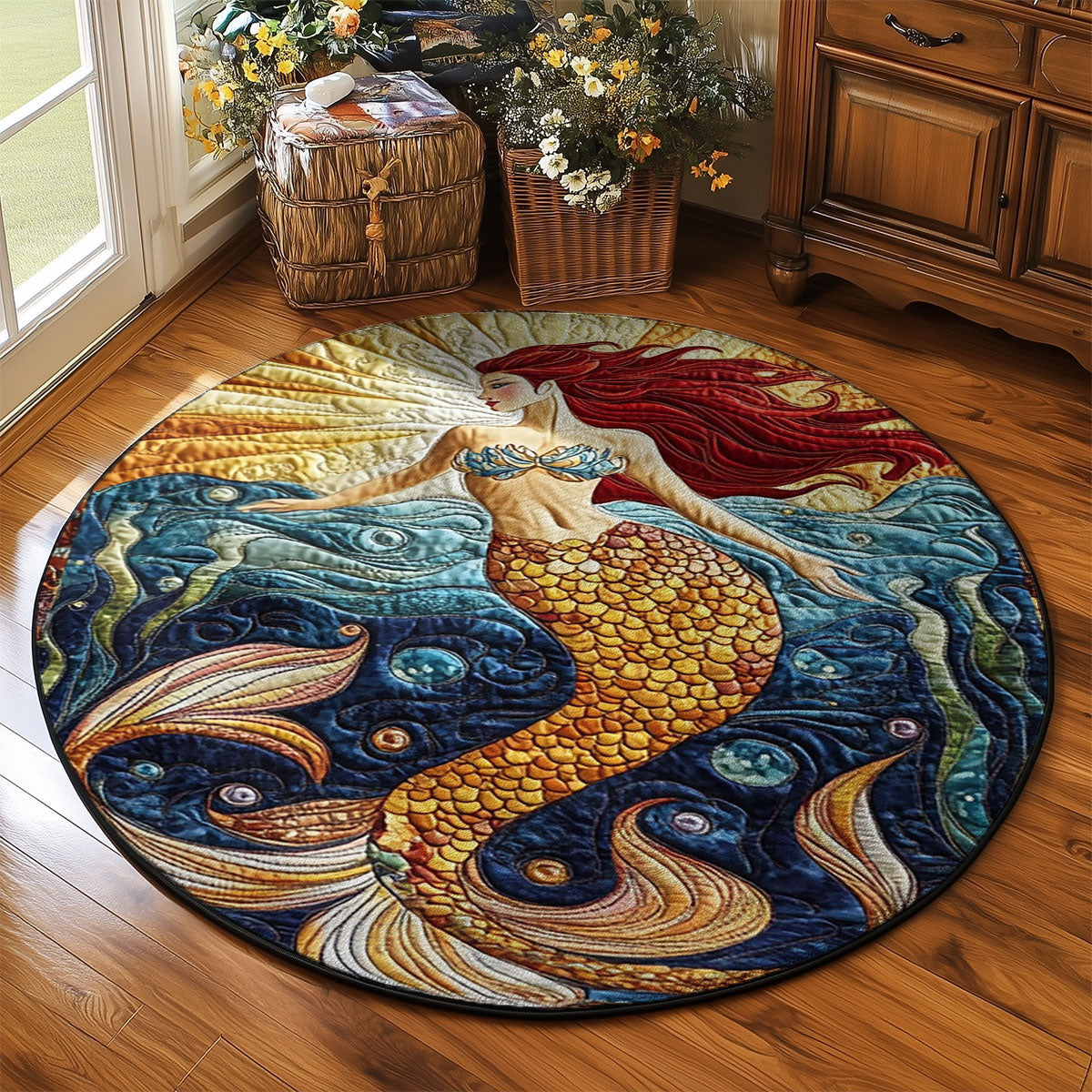 Majestic Mermaid WJ2503034CL Quilted Round Mat