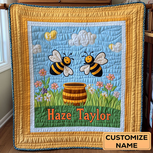 Honeybee Garden WN2407042CL Personalized Baby Quilt