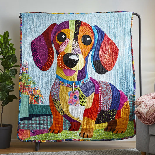 Colorful Dachshund  WU1710014CL Quilt
