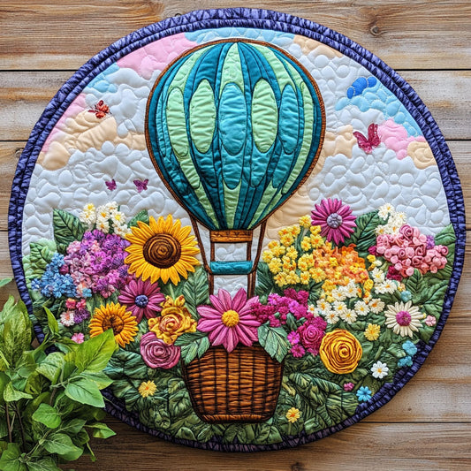 Blooming Balloon CW2205410CL Quilted Round Mat