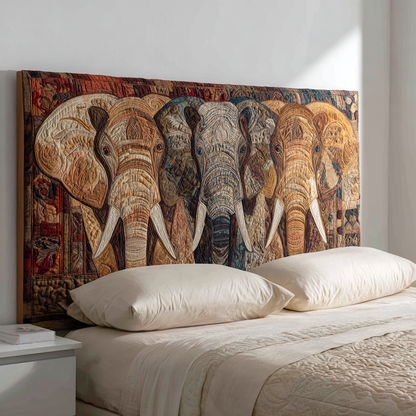Majestic Elephants XR1712021CL Quilted Headboard Slipcover