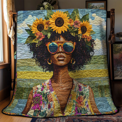 Sunflower Woman WN2101011CL Quilt