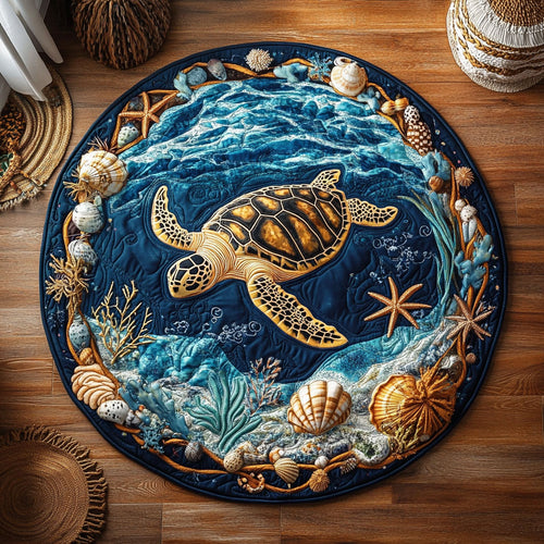 Ocean Wanderer WY0705066CL Quilted Round Mat