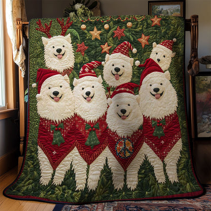 Samoyed Christmas Joy WN3110053CL Quilt