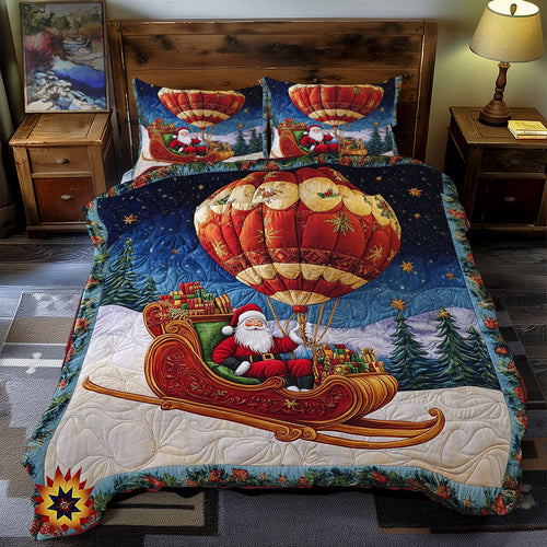 Hot Air Balloon Christmas WY0212052CL Duvet Cover Set