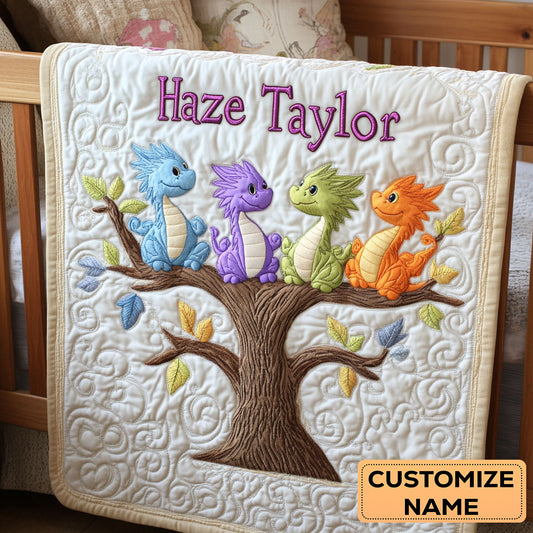 Little Dragon Tree WN1807071CL Personalized Baby Quilt