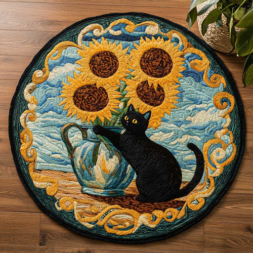 Rusti Cat WN2504039CL Quilted Round Mat