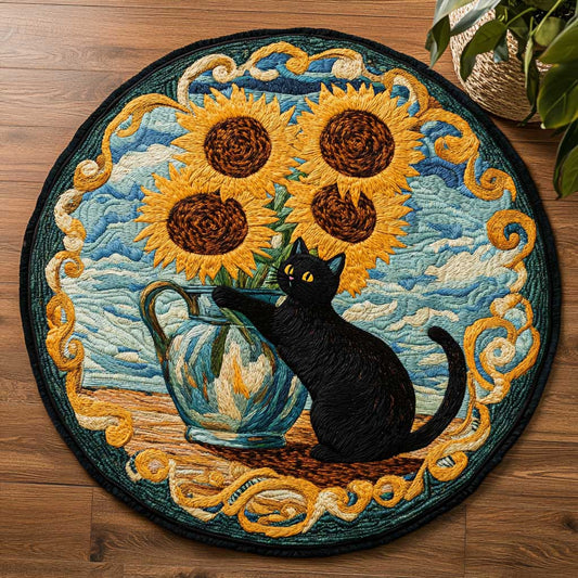Rusti Cat WN2504039CL Quilted Round Mat
