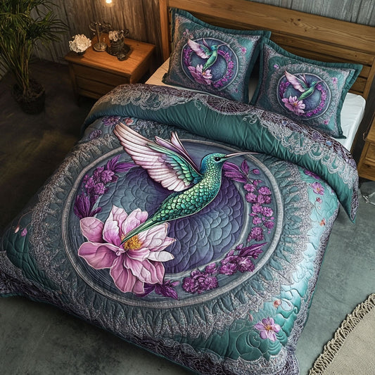 Hummingbird And Magnolia Wreath WY2802134CL Duvet Cover Set