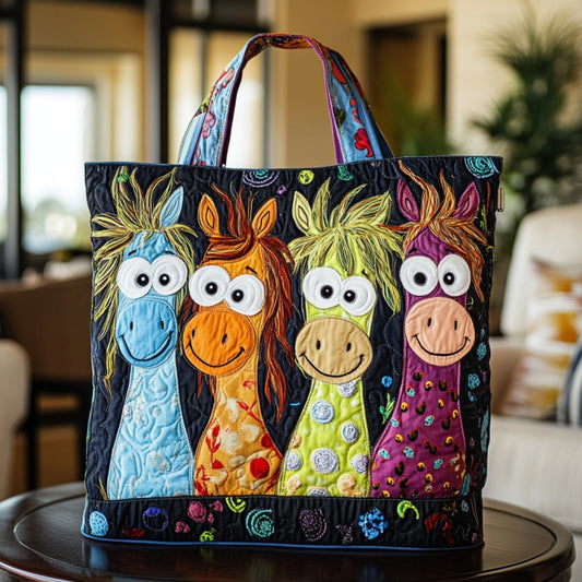 Laughing Horses XR3009019CL Quilted Tote Bag