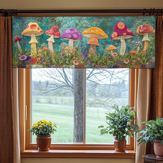 Mushroom Spirits WN0307125CL Quilted Valance