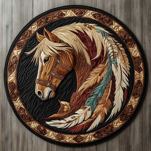 Impressive Horse CQ0605014CL Quilted Round Mat