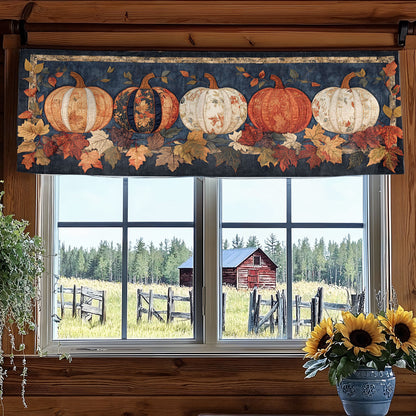 Pumpkin Hug WN2307066CL Quilted Valance