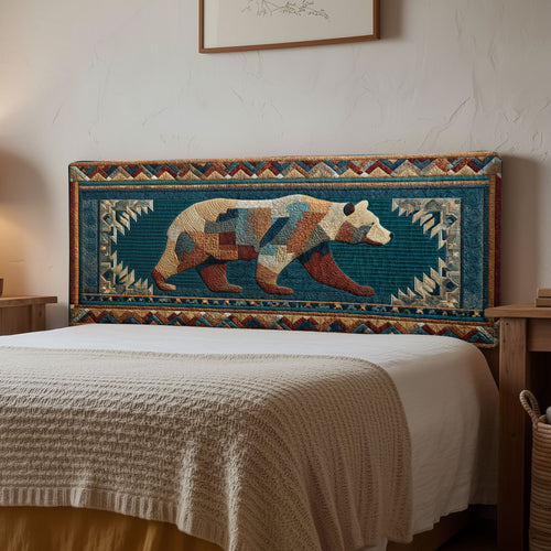 Tribal Bear CP2612011CL Quilted Headboard Slipcover