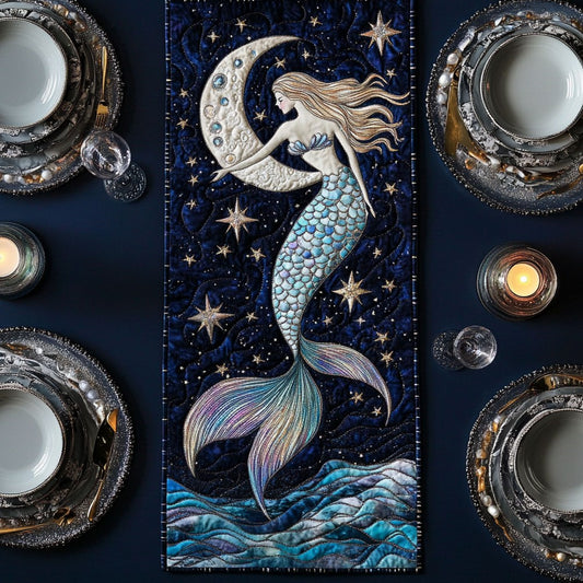 Crescent Moon Mermaid WY0506010CL Quilted Table Runner