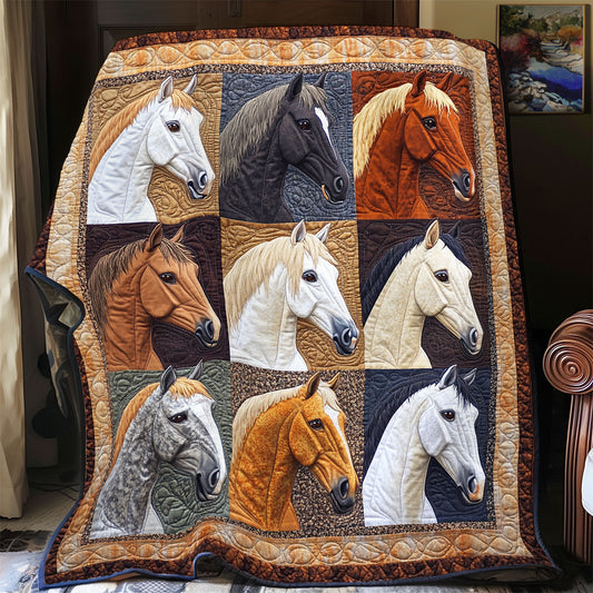 Pastoral Horses Patchwork YR1501038CL Quilt