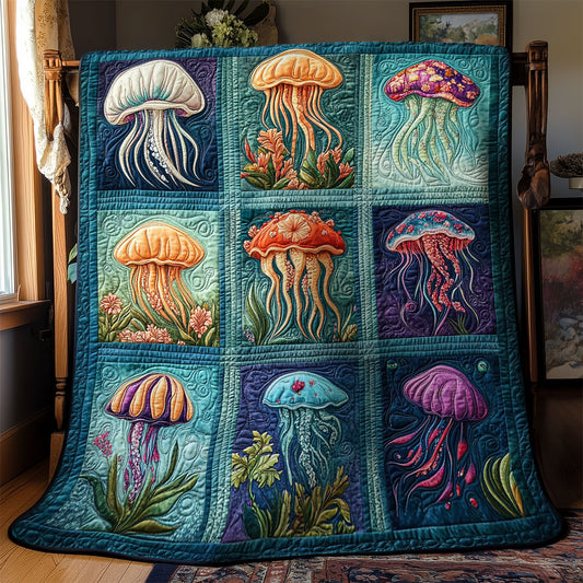 Colorful Jellyfish WY3103045CL Quilt