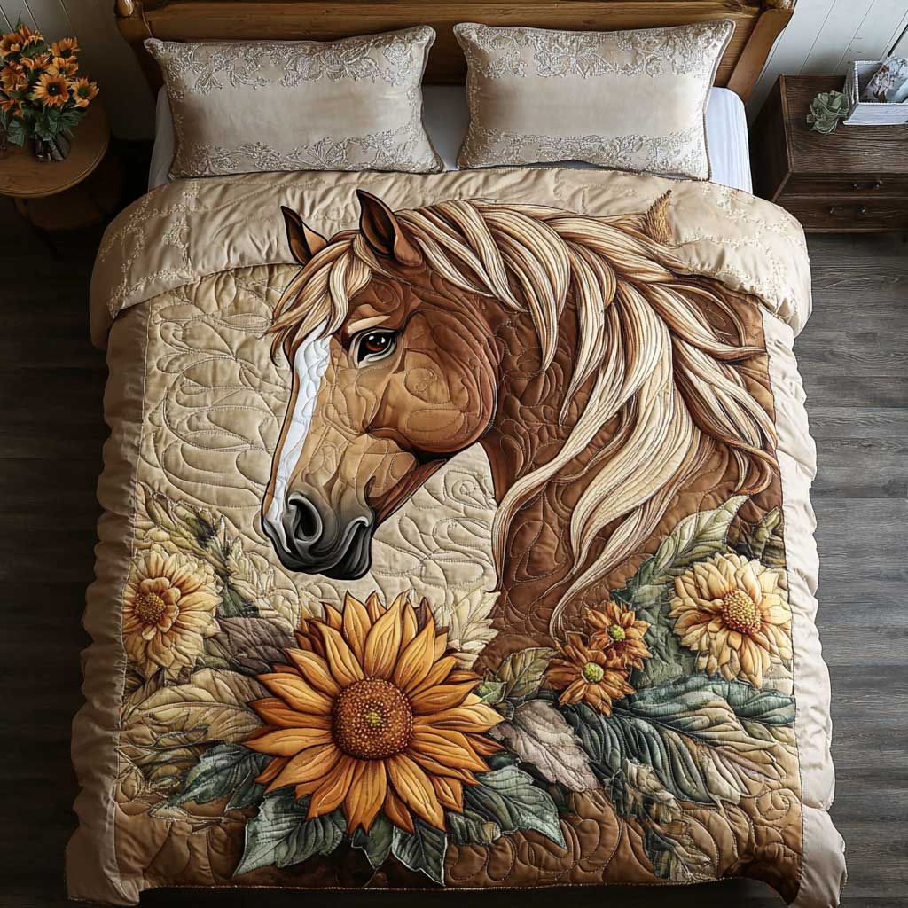 Sunflower Horse WP0302012CL Duvet Cover Set