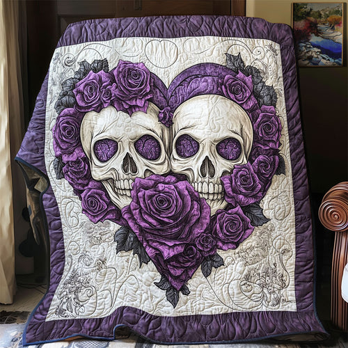 Couple Skull And Rose WY3012009CL Quilt