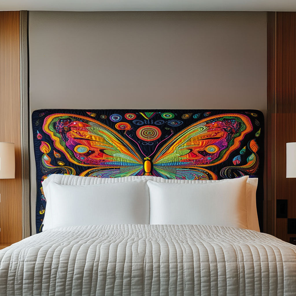 Enchanted Butterfly WN1912010CL Quilted Headboard Slipcover