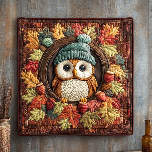 Owl Acorn Window DH1909007CL Quilt