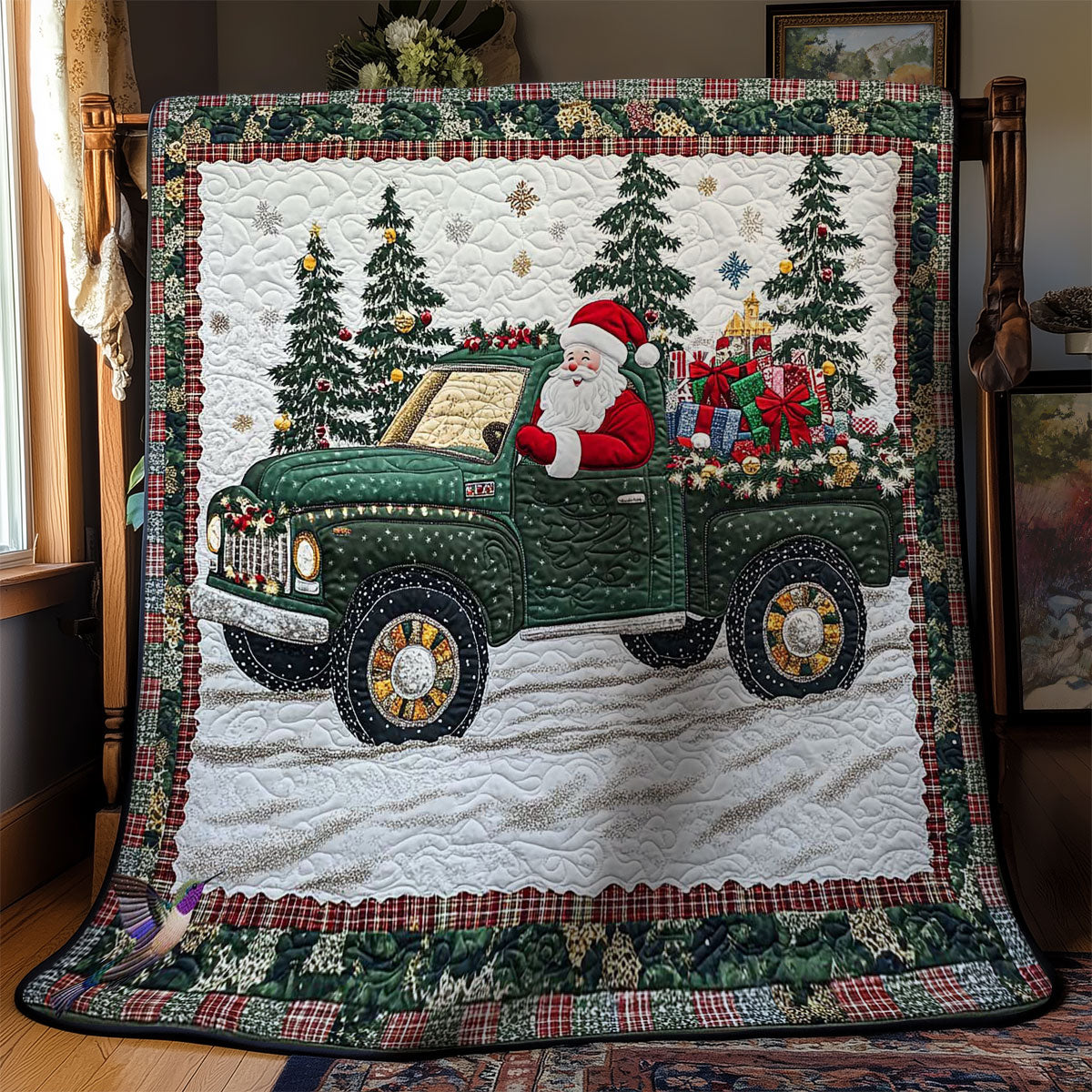 Santa's Holiday Tractor WN2011027CL Quilt