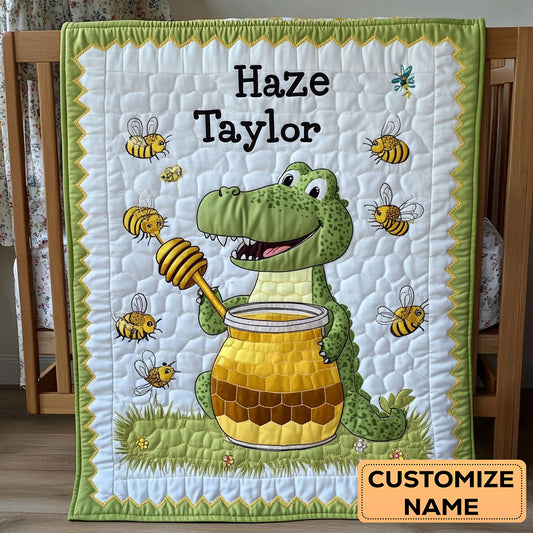 Crocodile Buzz WN2807043CL Personalized Baby Quilt