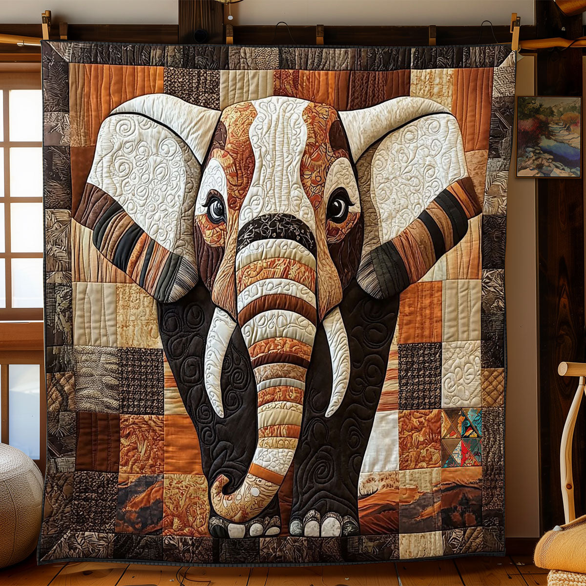 Majestic Elephant Mosaic WJ2012022CL Quilt