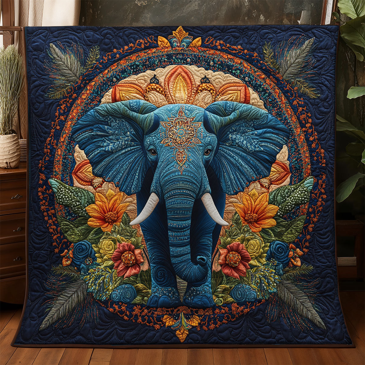 Charming Elephant WX0406010CL Quilt