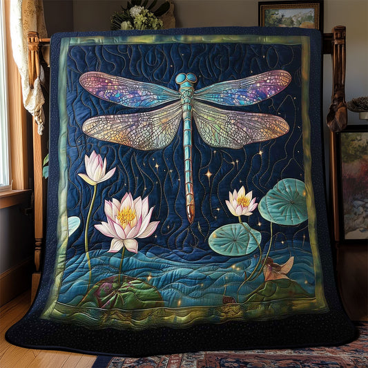 Night Lotus Dragonfly WP1902021CL Quilt