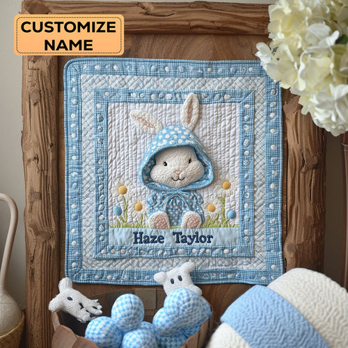 Cozy Bunny Patch WN1807021CL Personalized Baby Quilt