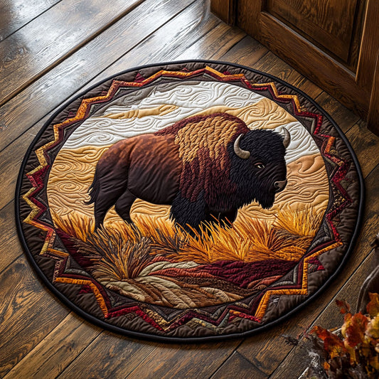 Sunset Bison CP1207021CL Quilted Round Mat