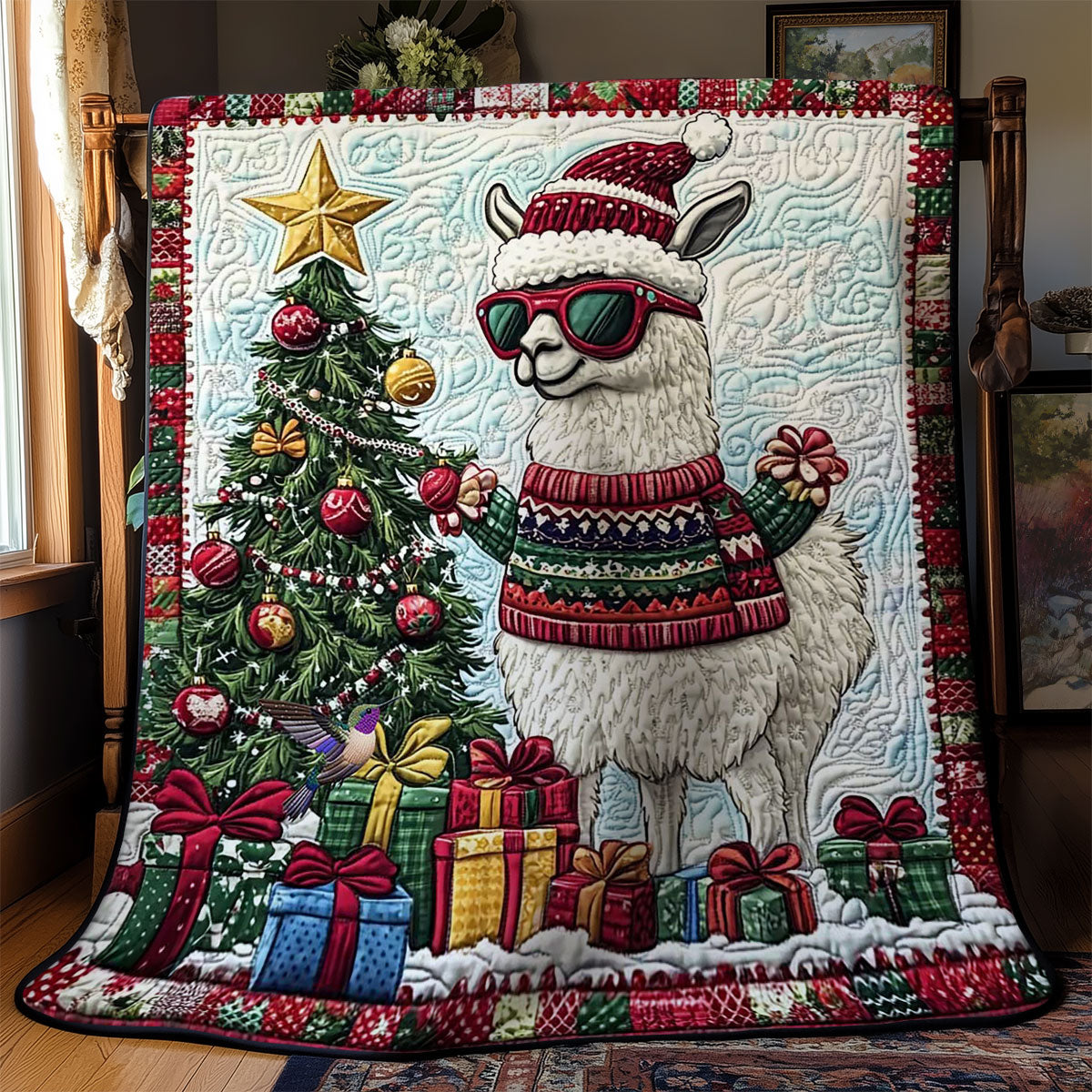 Cozy Llama Noel WN1312046CL Quilt