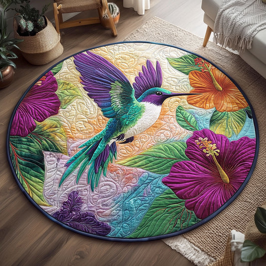 Beautiful Hummingbird WJ1104025CL Quilted Round Mat