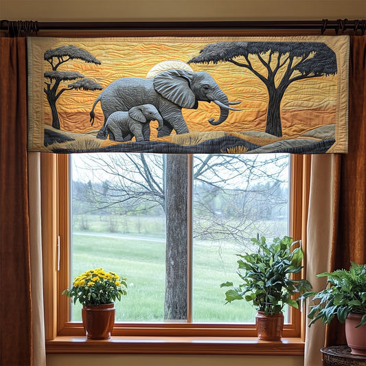 Elephant Desert WX1405017CL Quilted Valance