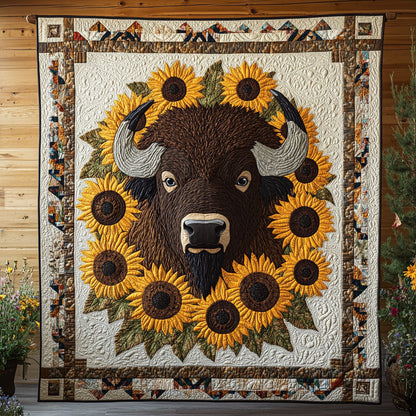 Bull And Sunflower CP0107033CL Quilt
