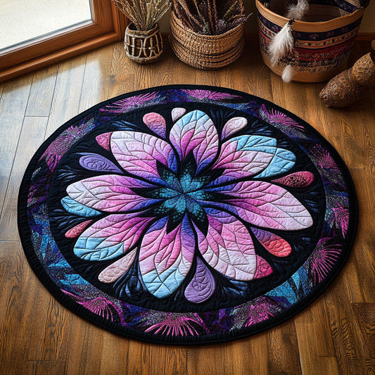 Mystic Flower WJ2404047CL Quilted Round Mat