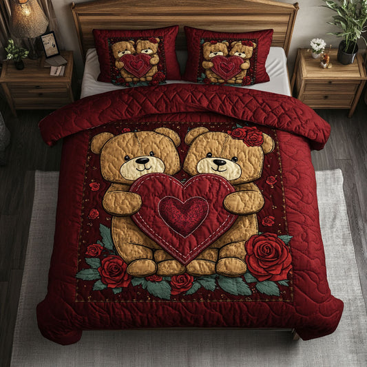 Couple Teddy Bear WY0802026CL Duvet Cover Set