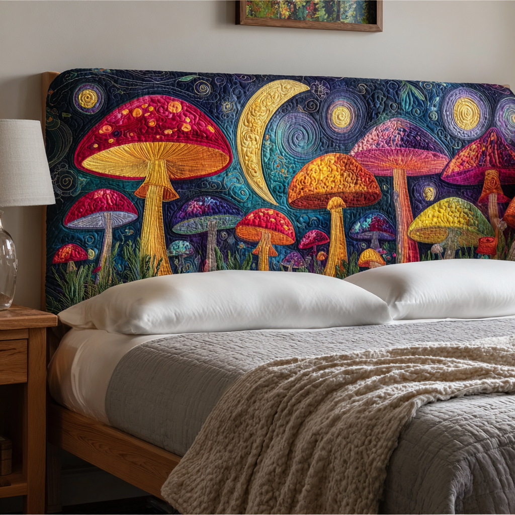 Enchanted Mushroom XR2412027CL Quilted Headboard Slipcover